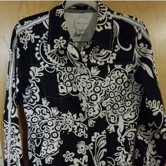 🌸 Erin London black and white paisley jacket - Picture 5 of 5